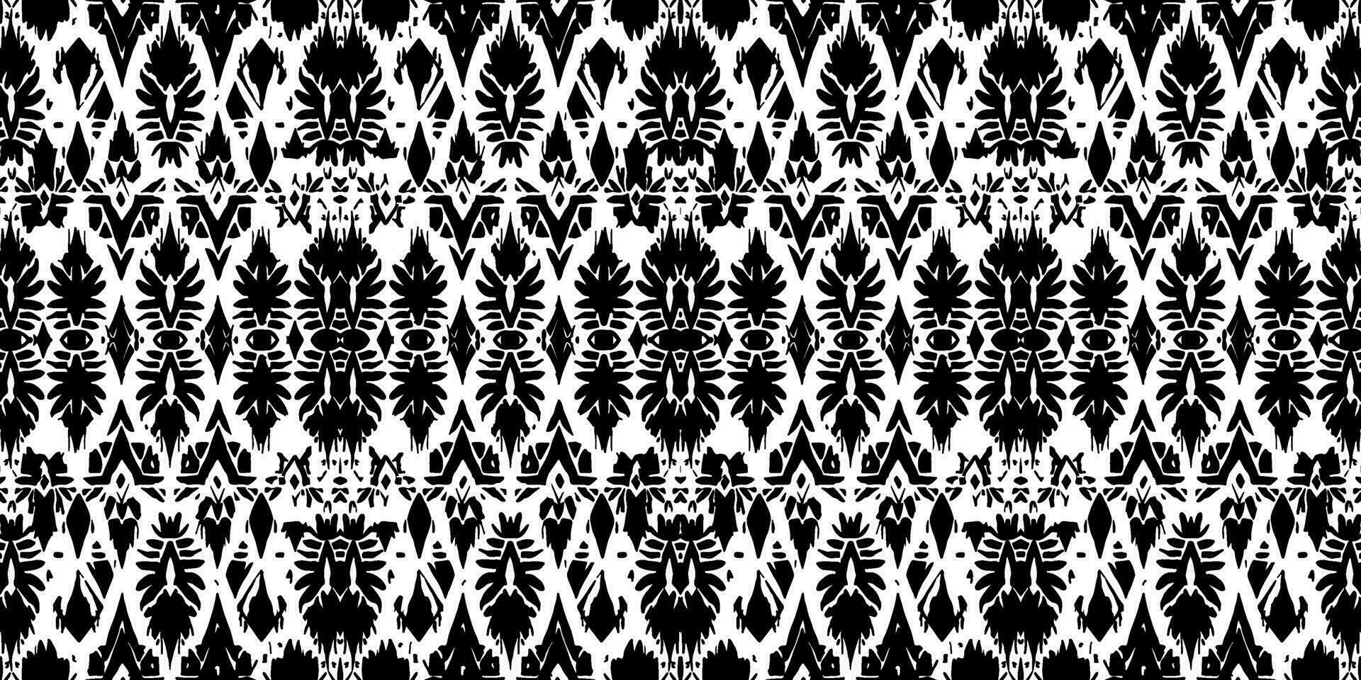 Seamless batik pattern, Seamless floral batik pattern, and Seamless motif pattern resemble ethnic boho, Aztec, and ikat styles. designed for use in satin, wallpaper, fabric, curtain, carpet, Batik vector