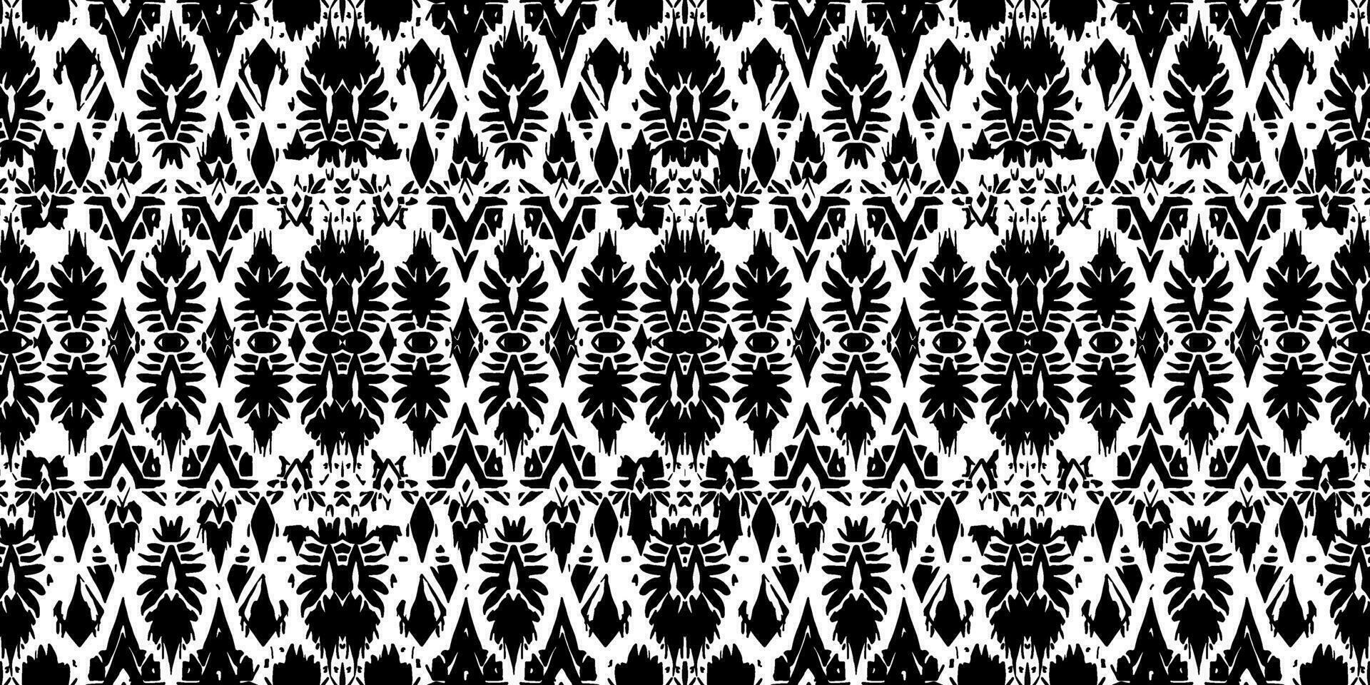 Seamless batik pattern, Seamless floral batik pattern, and Seamless motif pattern resemble ethnic boho, Aztec, and ikat styles. designed for use in satin, wallpaper, fabric, curtain, carpet, Batik vector