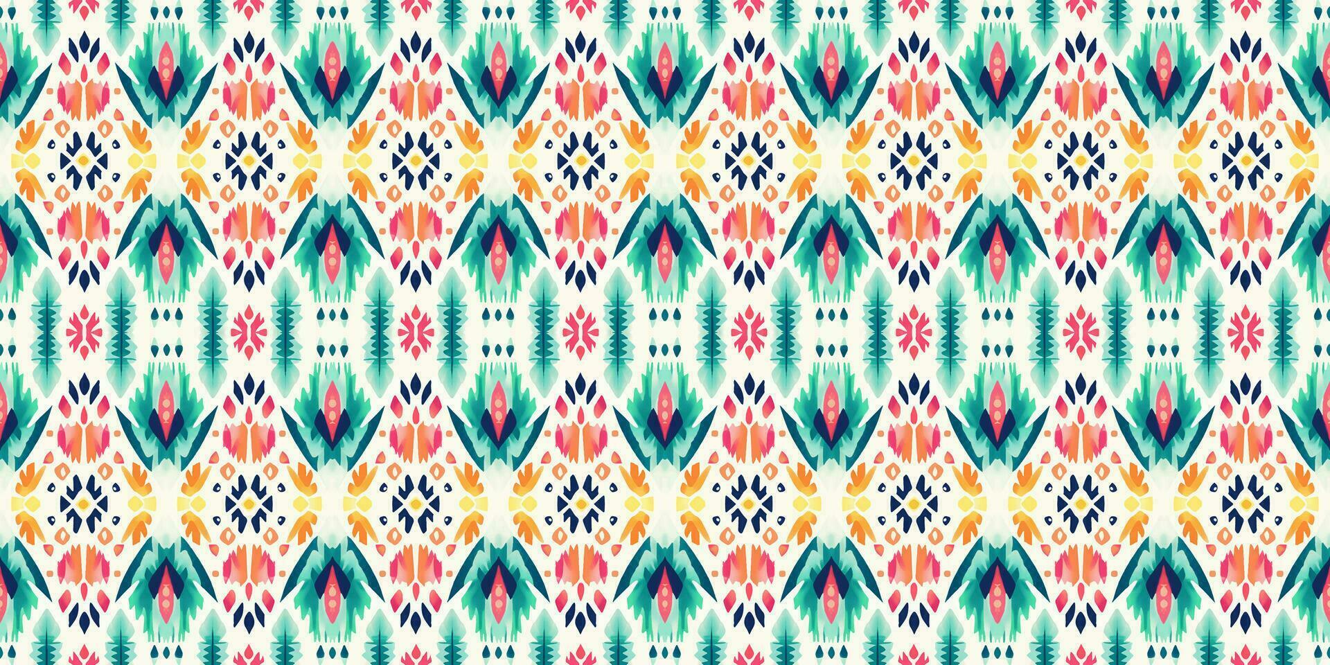 Seamless batik pattern, Seamless floral batik pattern, and Seamless motif pattern resemble ethnic boho, Aztec, and ikat styles. designed for use in satin, wallpaper, fabric, curtain, carpet, Batik vector
