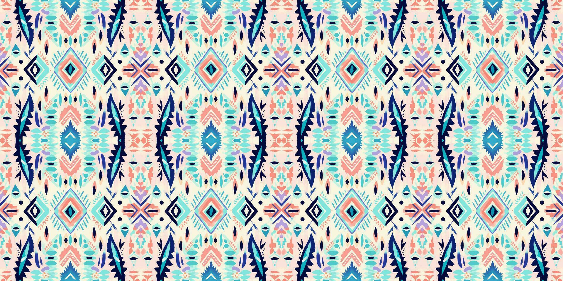 Seamless batik pattern, Seamless floral batik pattern, and Seamless motif pattern resemble ethnic boho, Aztec, and ikat styles. designed for use in satin, wallpaper, fabric, curtain, carpet, Batik vector