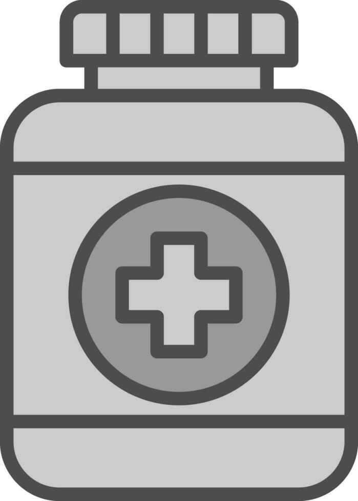 Pills Bottle Vector Icon Design