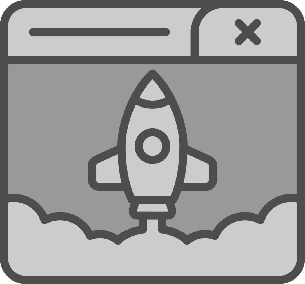 Rocket Launch Vector Icon Design