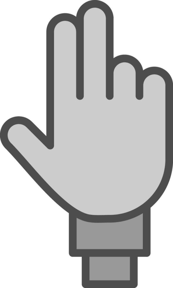 Three Fingers Vector Icon Design