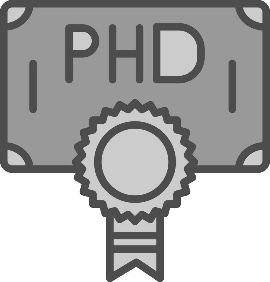 Phd Vector Icon Design