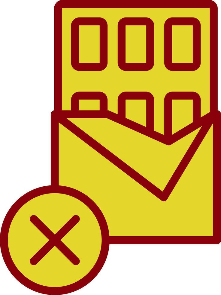 No Chocolate Vector Icon Design