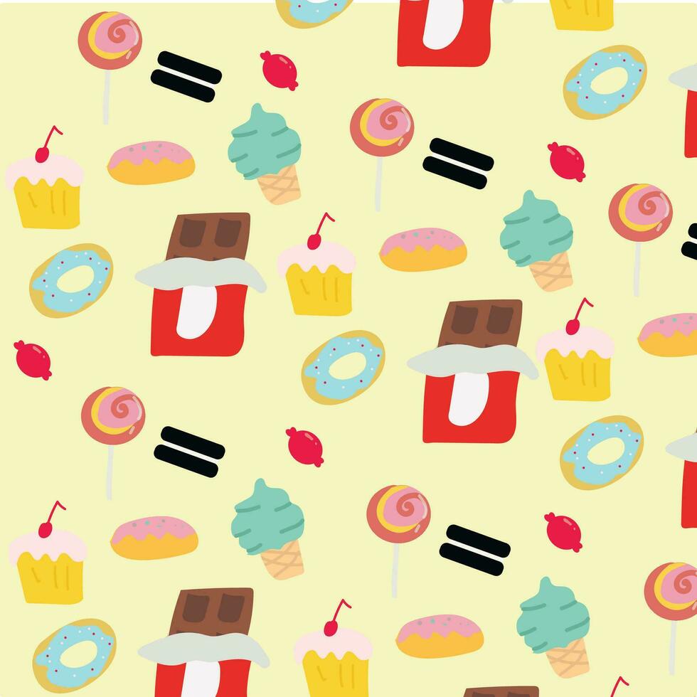 Sweet Snack Pattern vector