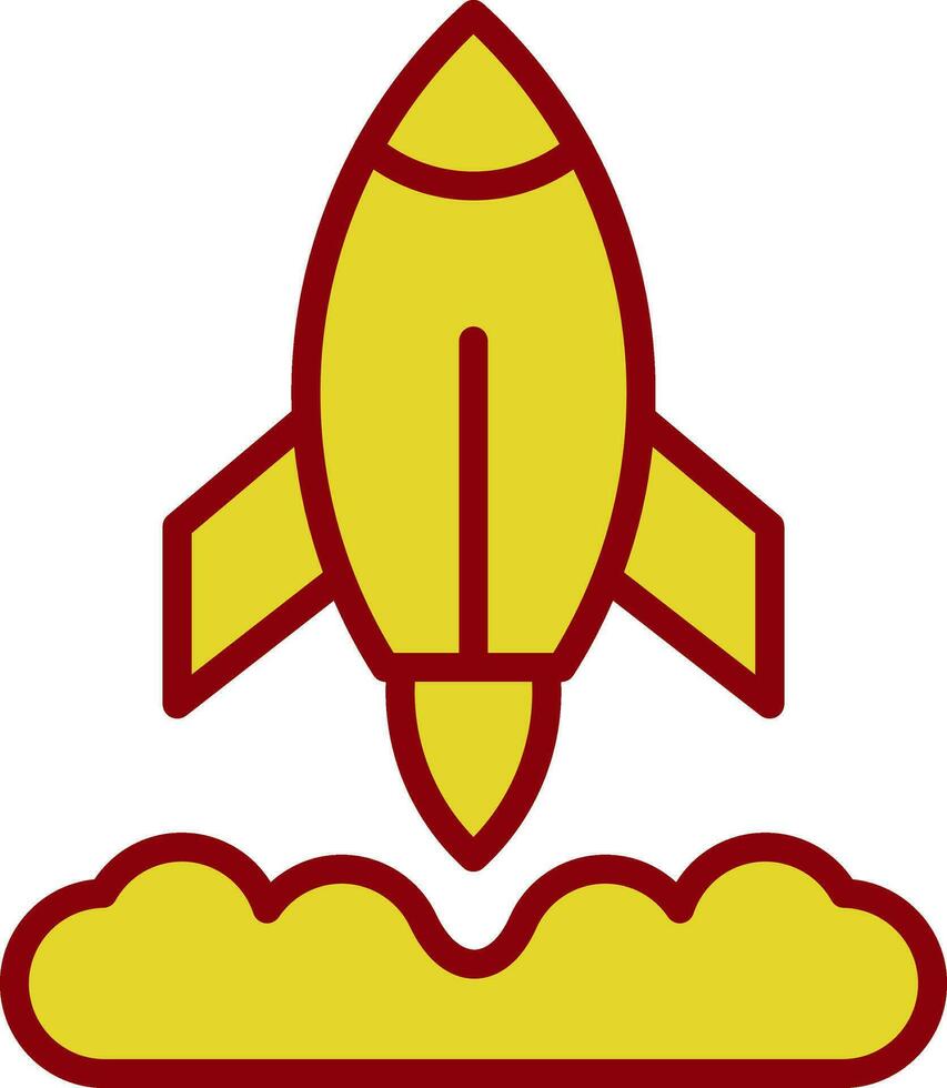 Rocket Launch Vector Icon Design