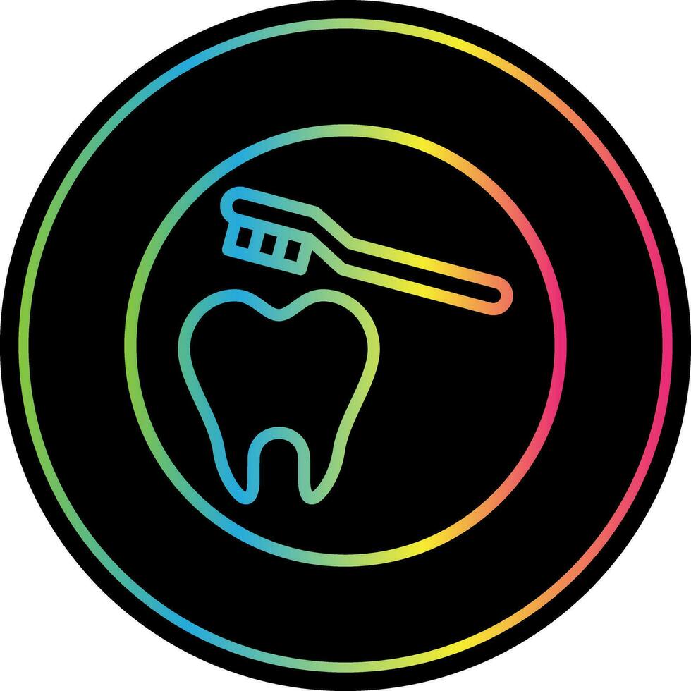Cleaning Tooth Vector Icon Design