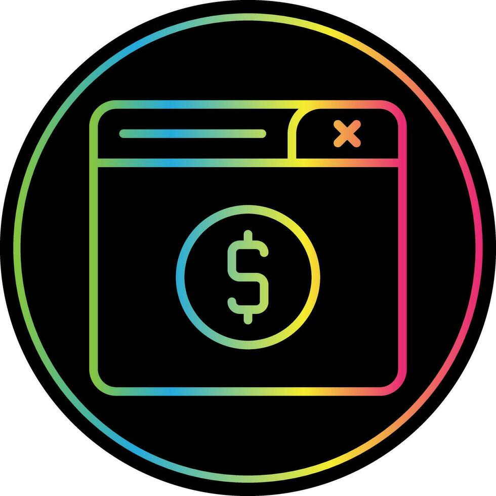 diseño de icono de vector de pago en línea