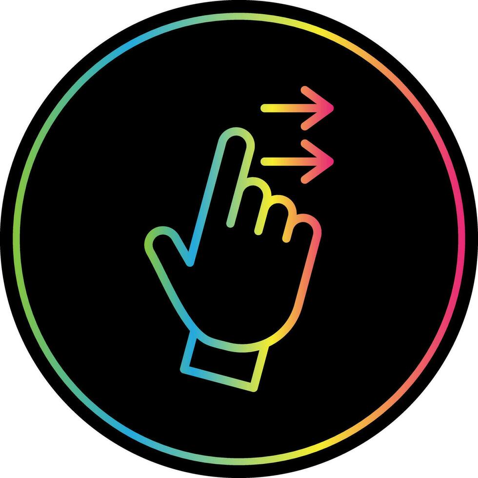 Swipe Right Vector Icon Design