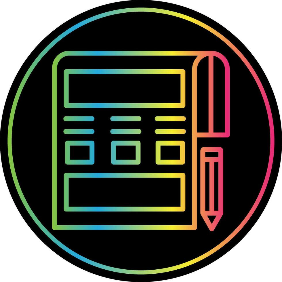 Wireframe Vector Icon Design