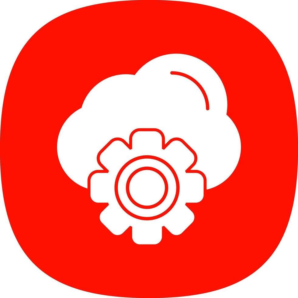 Cloud Settings Vector Icon Design