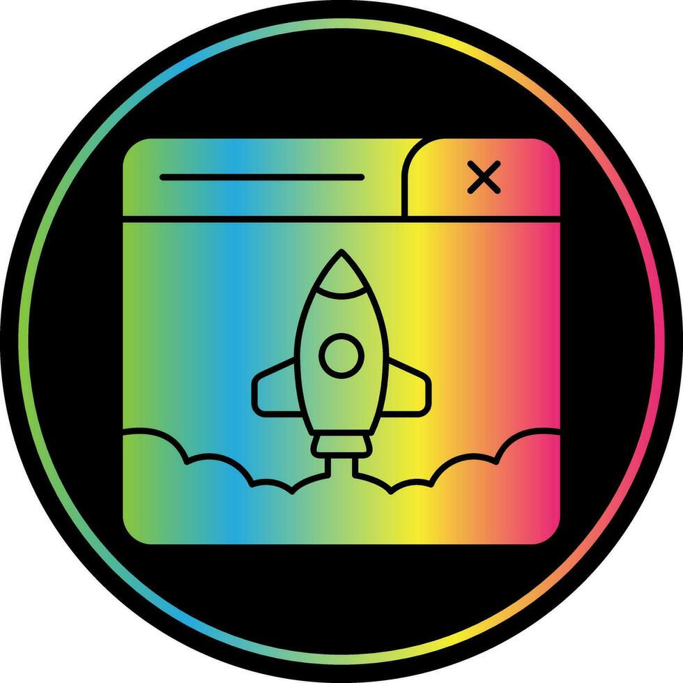 Rocket Launch Vector Icon Design