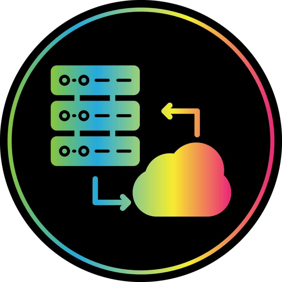 Cloud Server Vector Icon Design