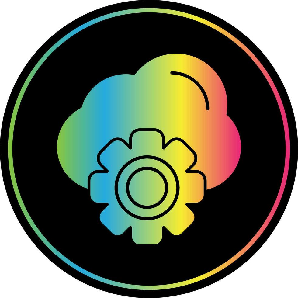 Cloud Settings Vector Icon Design