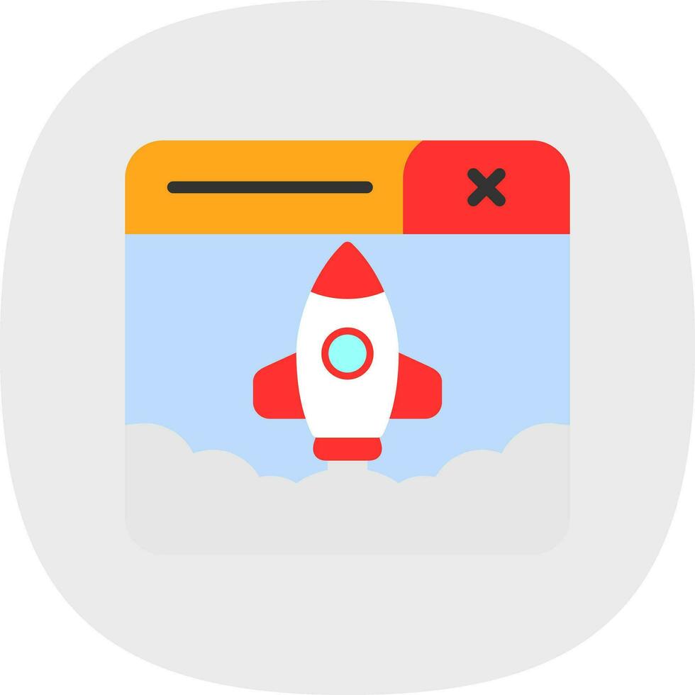 Rocket Launch Vector Icon Design