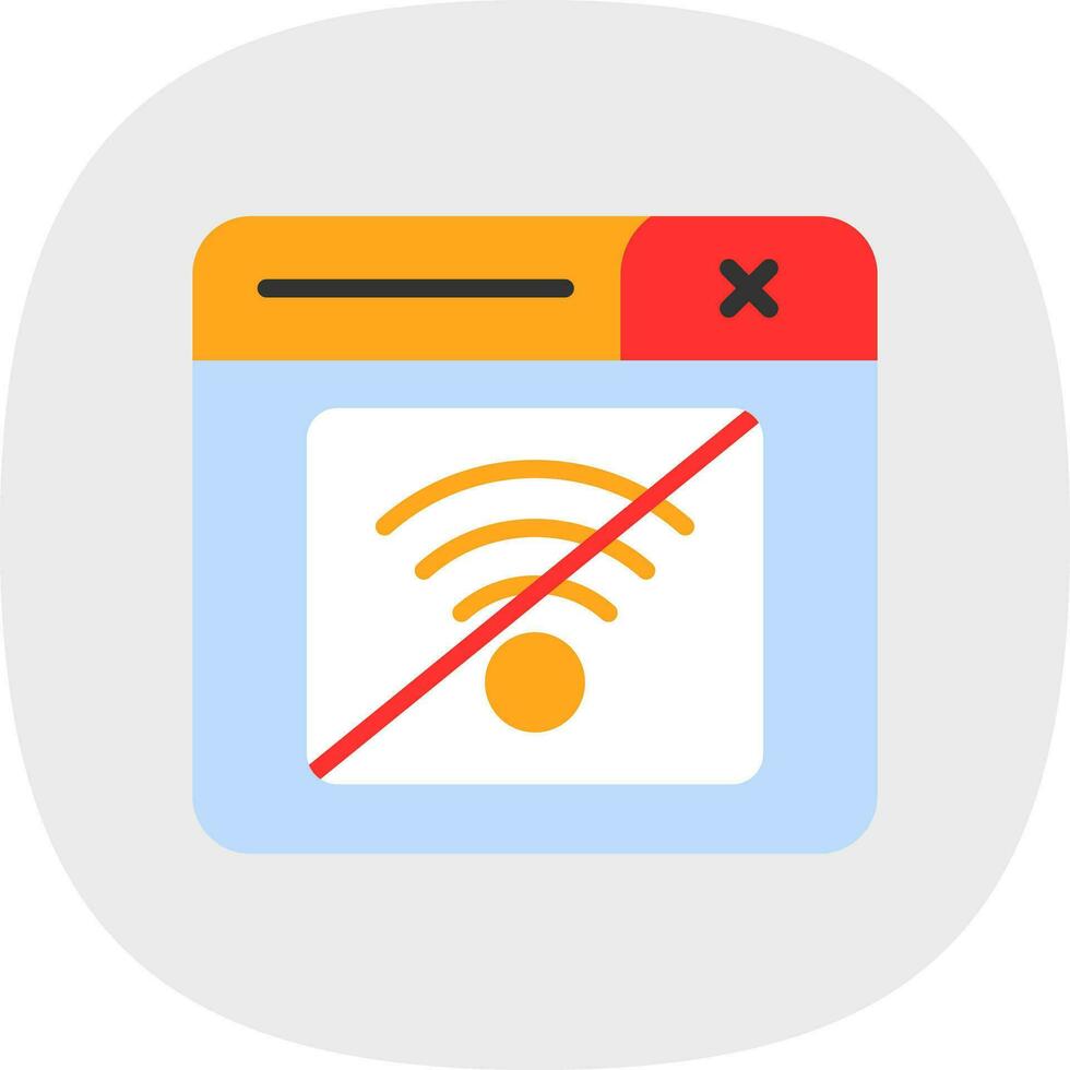 Connection Error Vector Icon Design