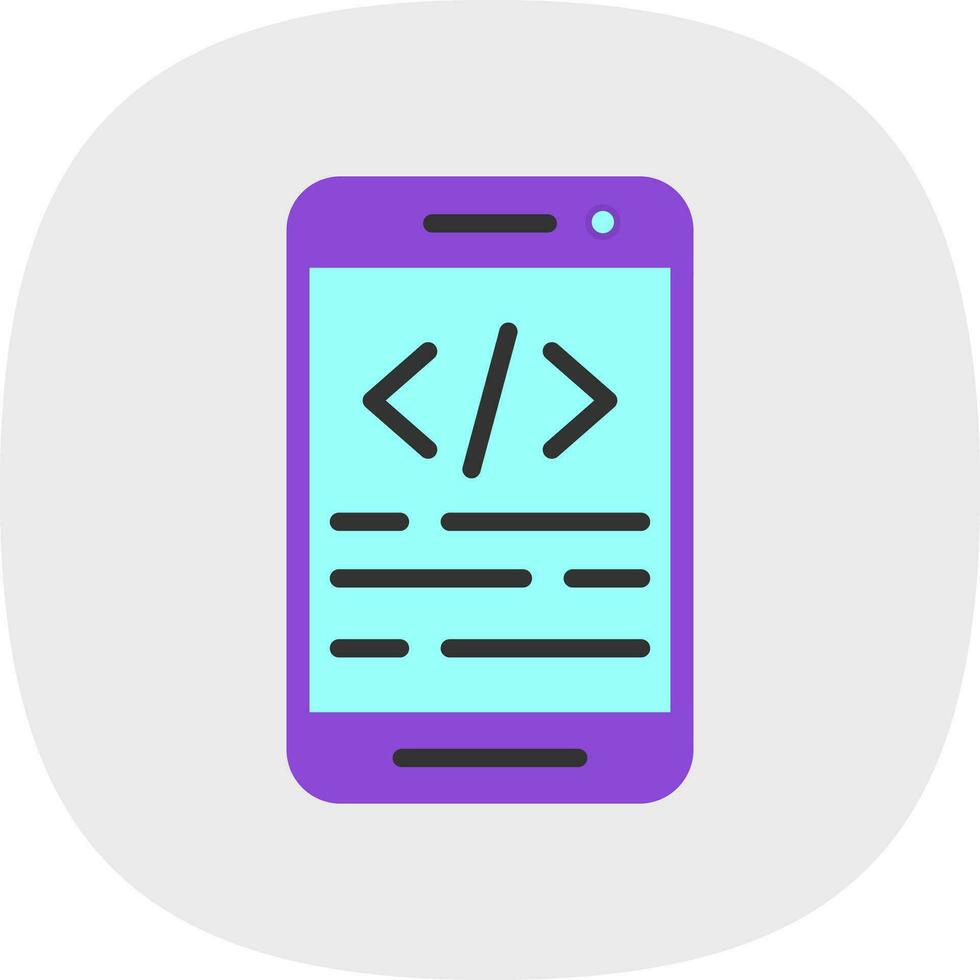 App coding Vector Icon Design
