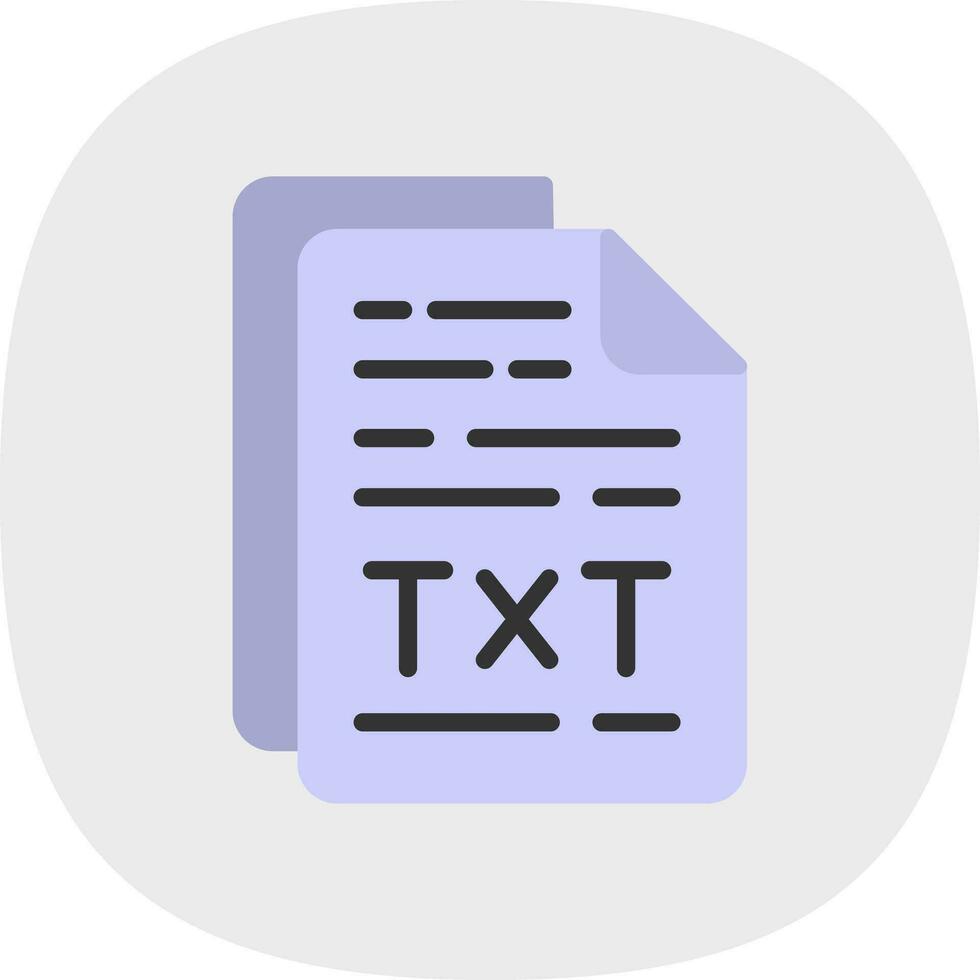 Txt File Vector Icon Design