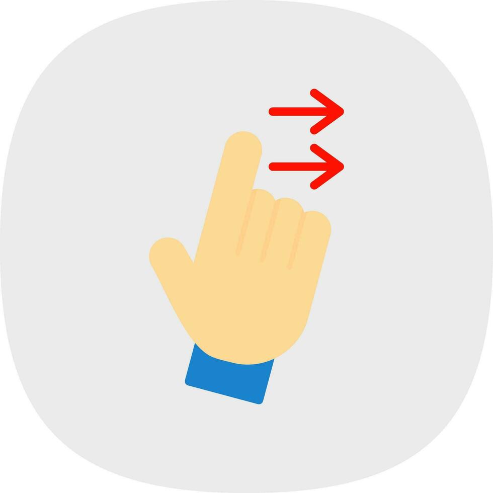 Swipe Right Vector Icon Design