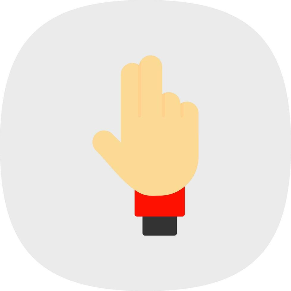 Three Fingers Vector Icon Design