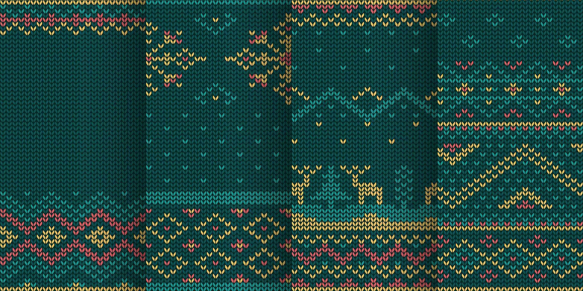 christmas theme blue seamless pattern in set vector