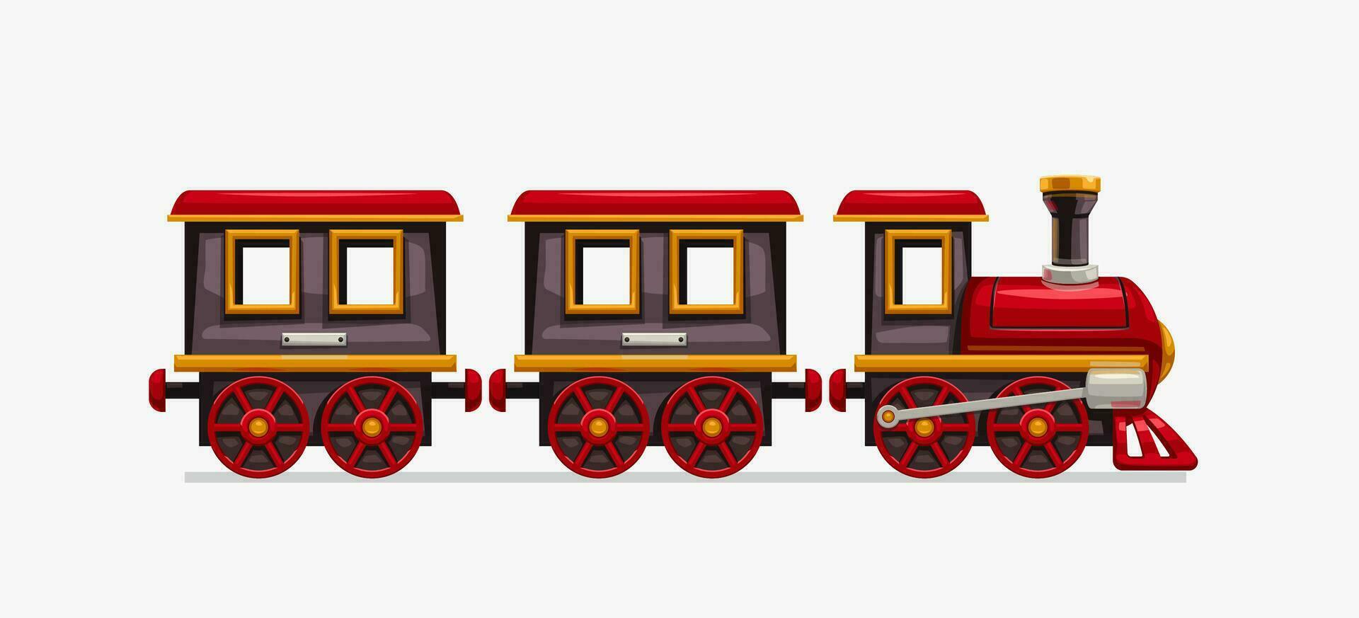 colorful cartoon train on white vector