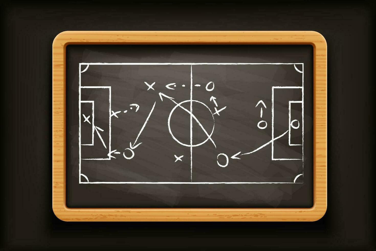 Papier peint - Football Strategy On Blackboard