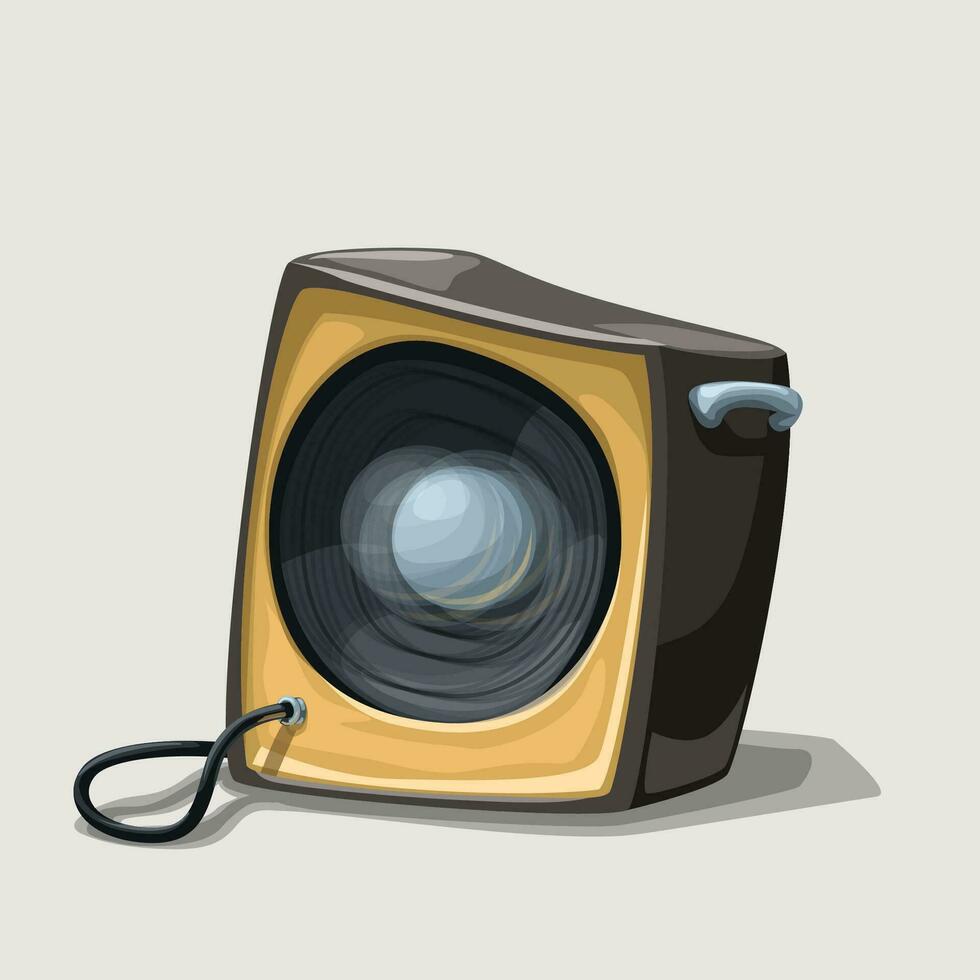 cartoon speaker on white background vector
