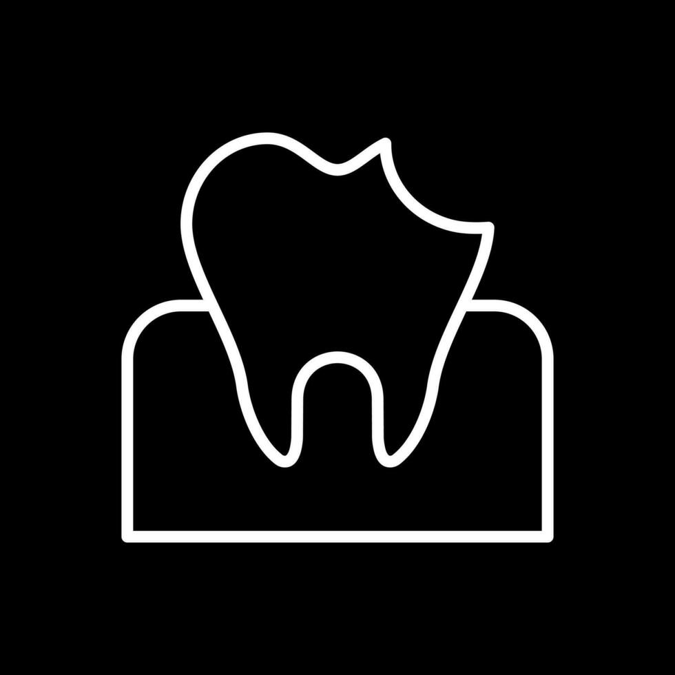 dental caries vector icono diseño