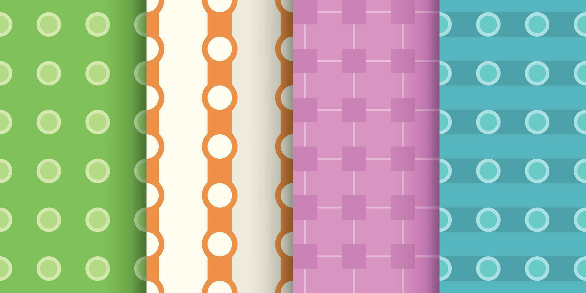 retro colorful seamless pattern backs in set vector