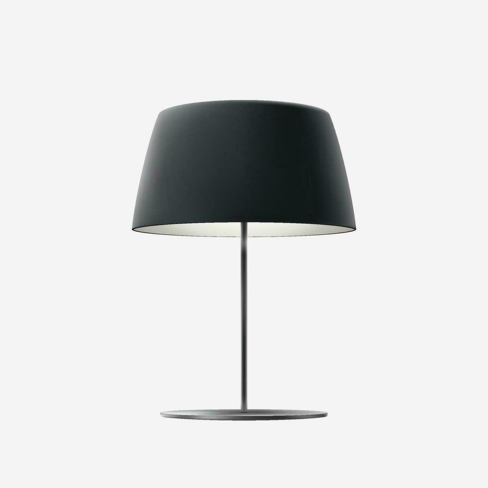 modern realistic black color lamp vector