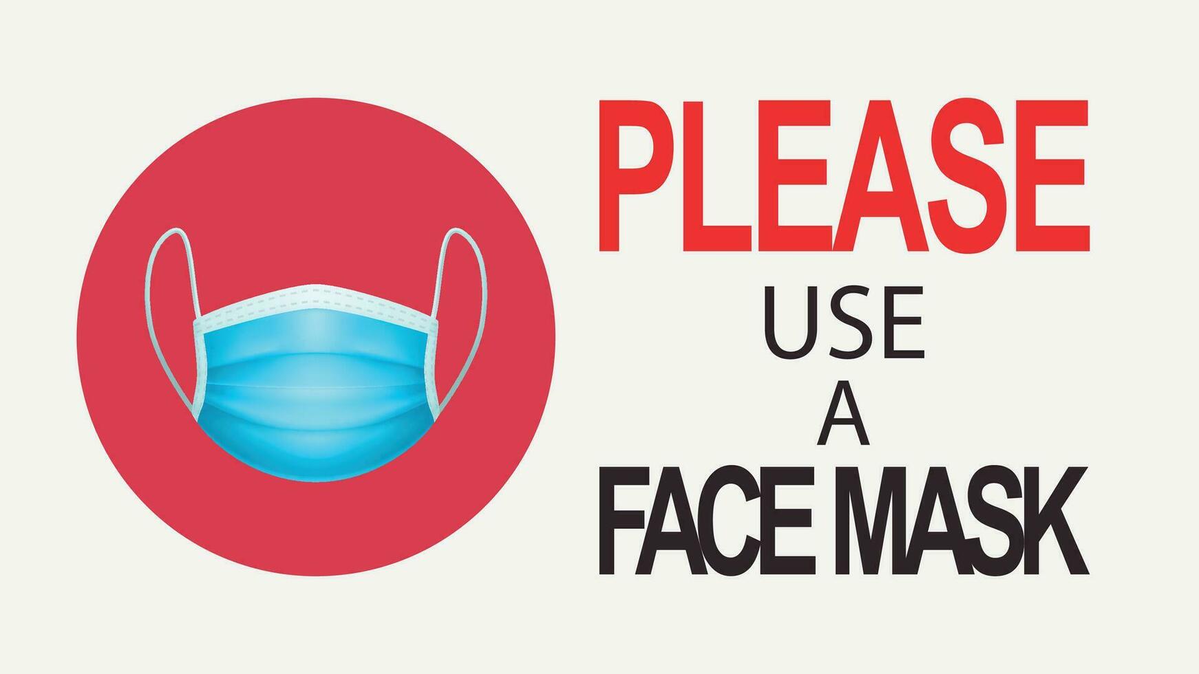 image of notification of wearing face mask vector