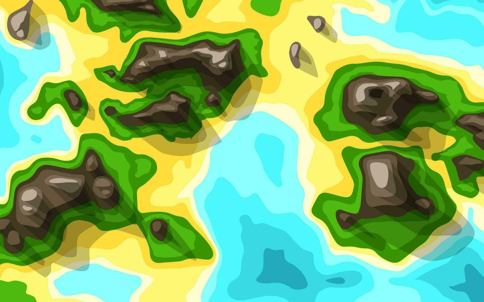 tropic landscape view from top vector