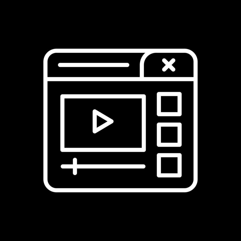 diseño de icono de vector de reproductor de video