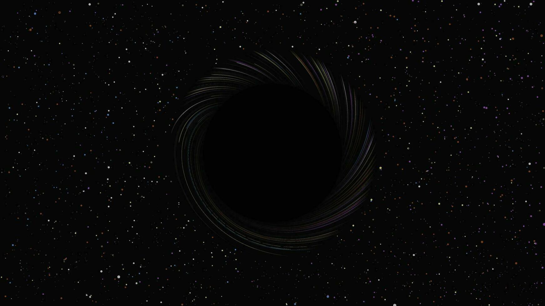 black hole in deep space vector