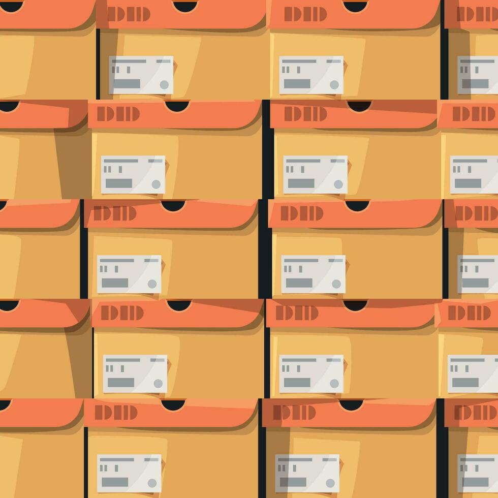 a lot of carton shoe boxes background vector