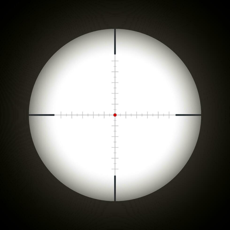 sniper scope with red dot vector