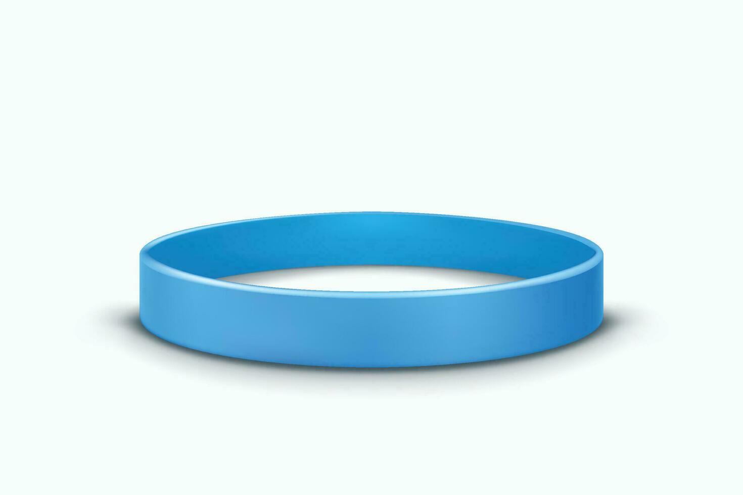 blue rubber band lying on white back vector