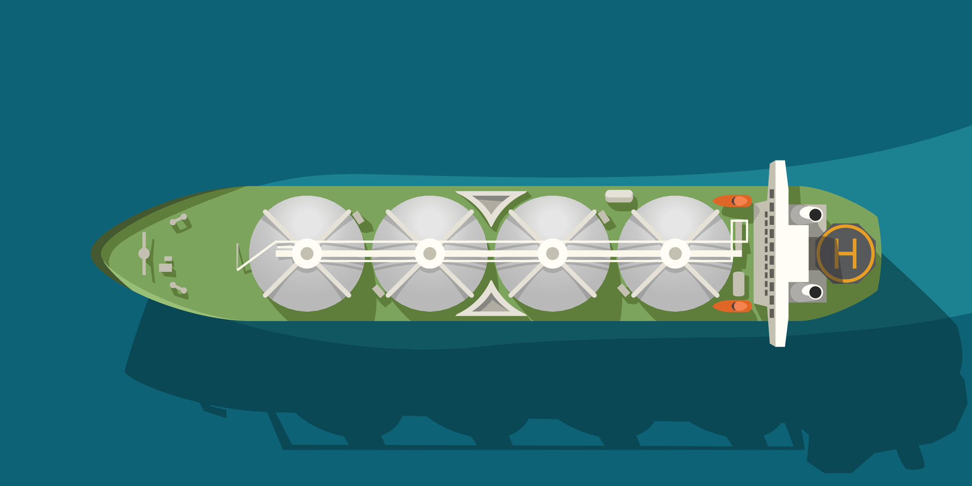 green tanker with gas containers top view 26057453 Vector Art at Vecteezy