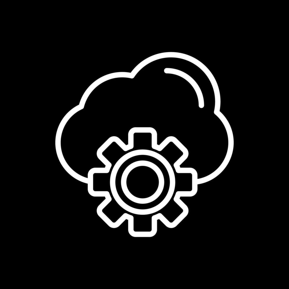 nube ajustes vector icono diseño