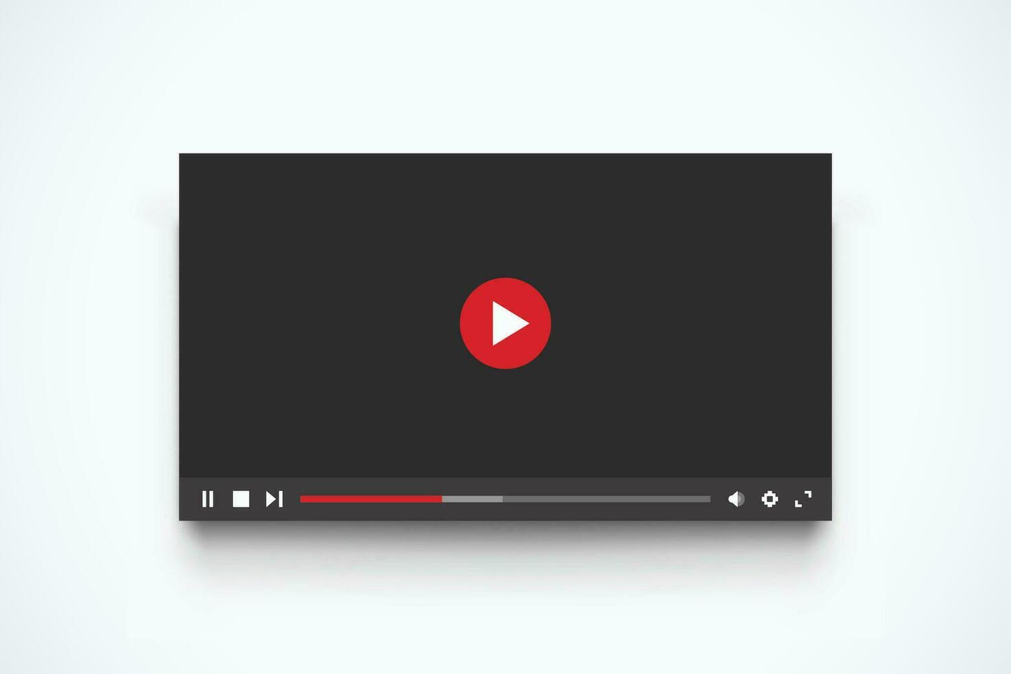 modern dark interface for media player template vector