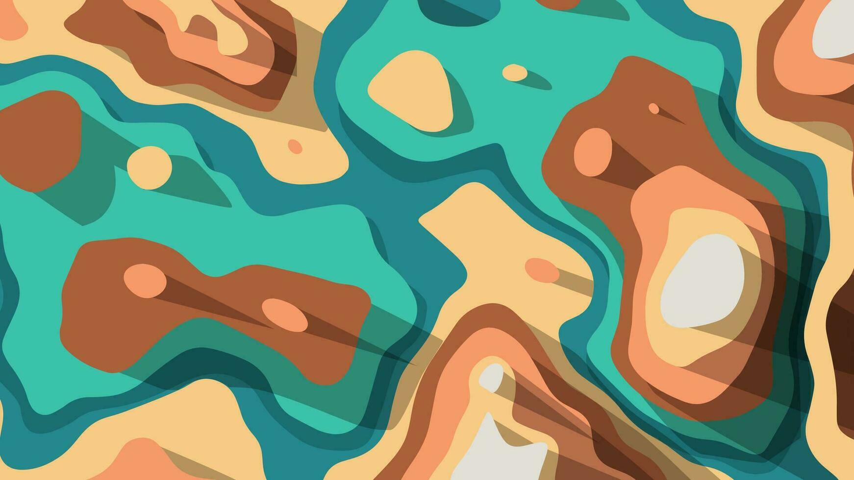 abstract colorful mountains top view vector