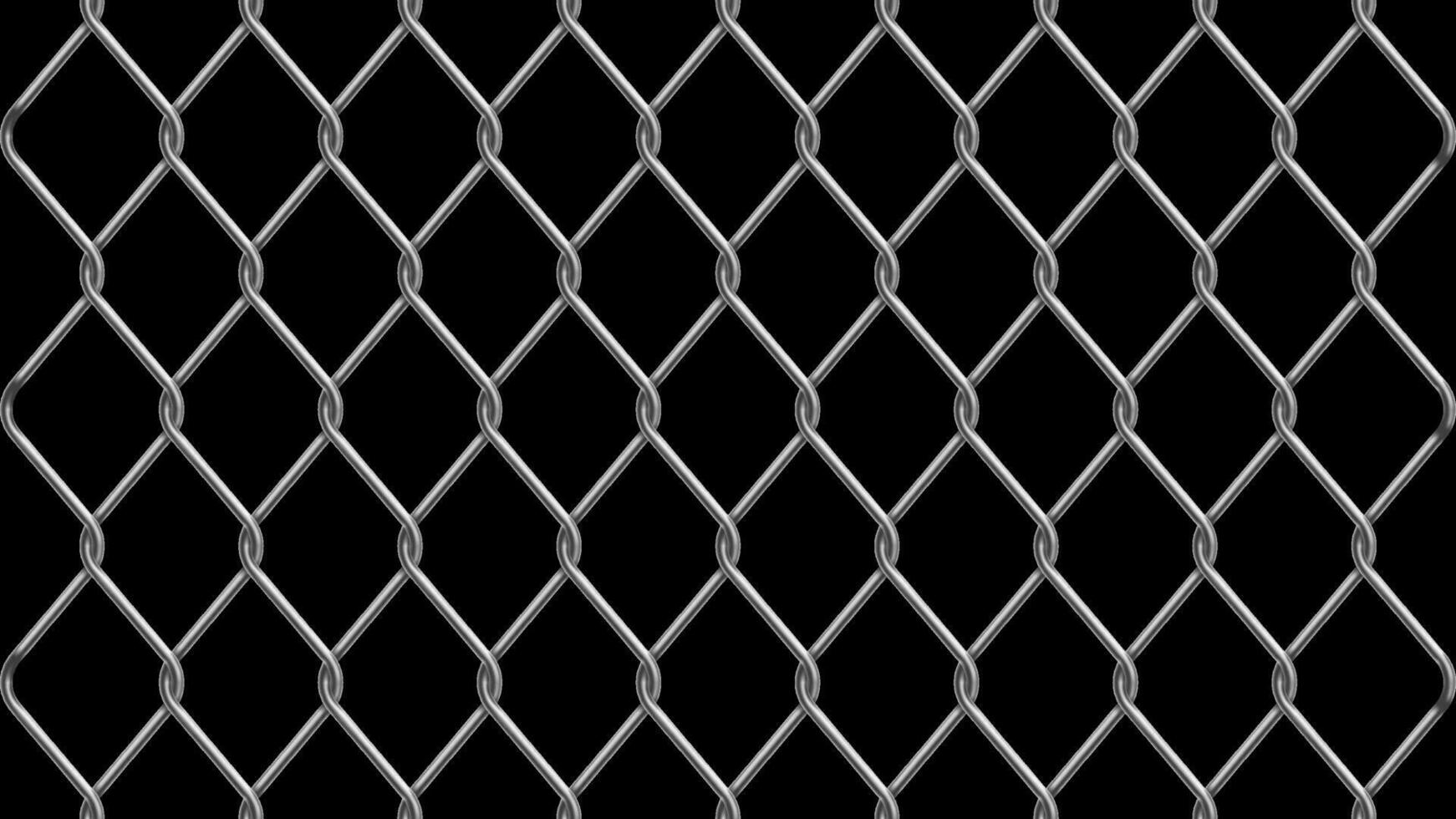 chain link metal fence realistic vector