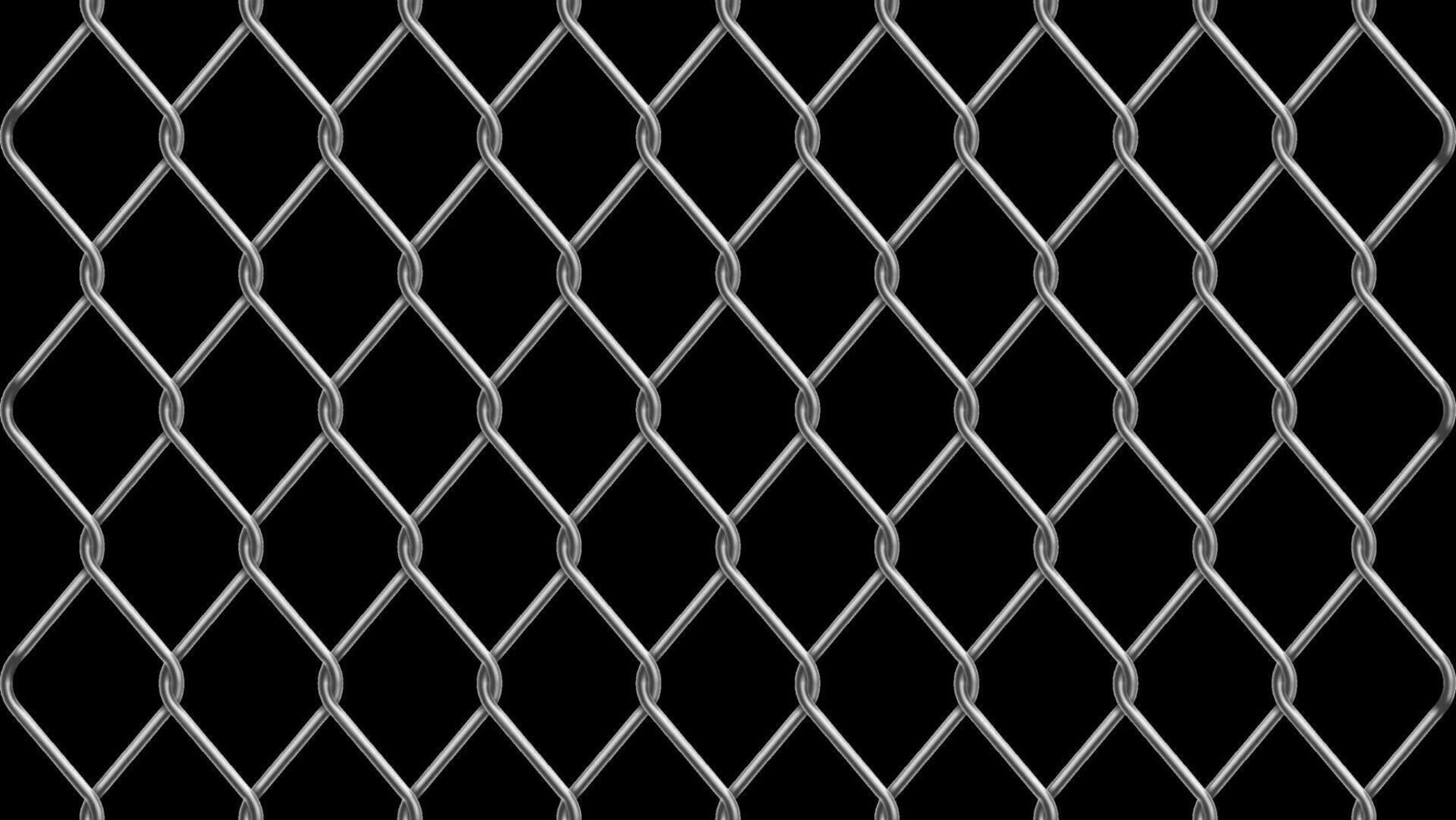 chain link metal fence realistic vector