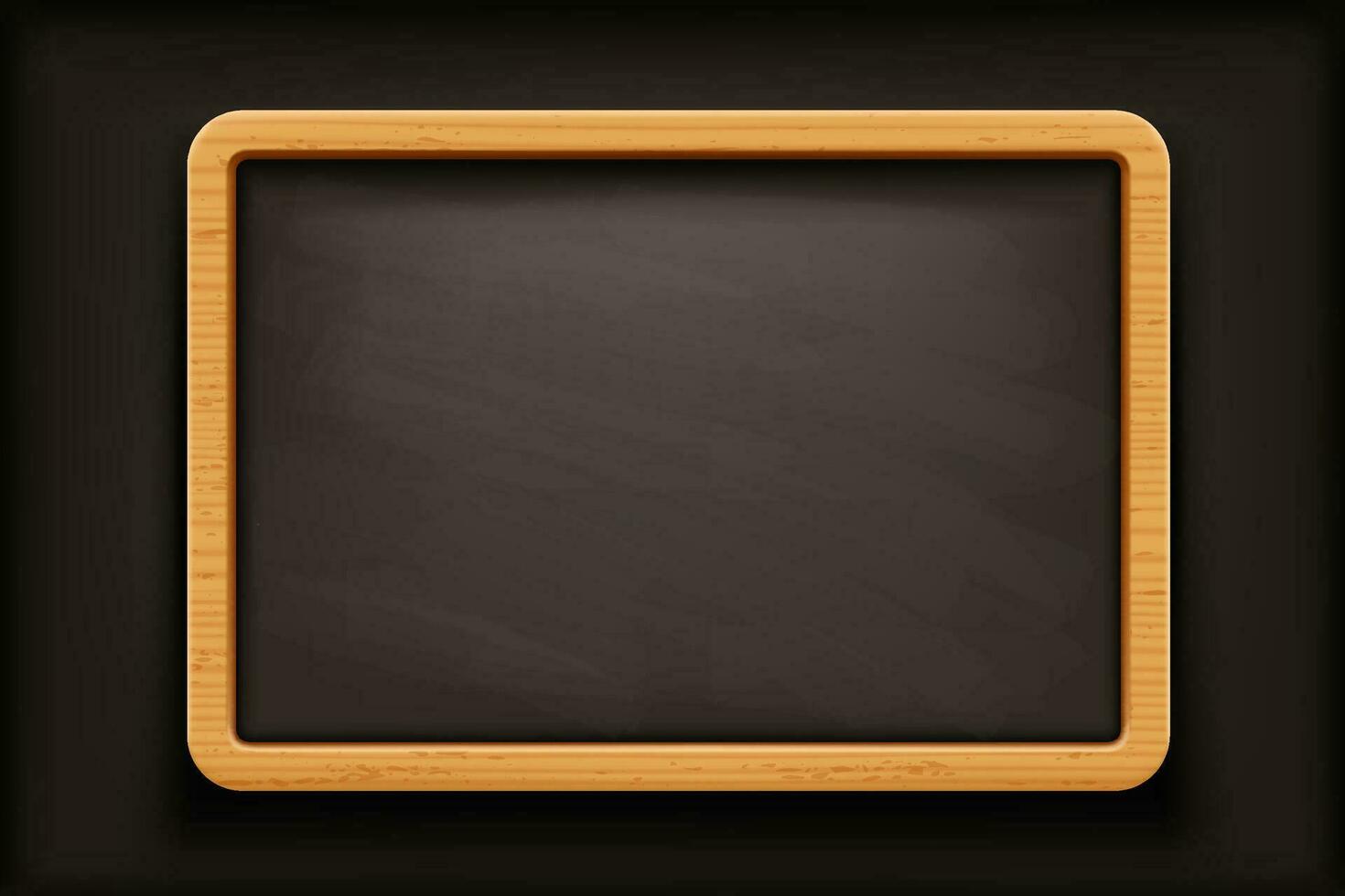 realistic black blackboard with shadow vector