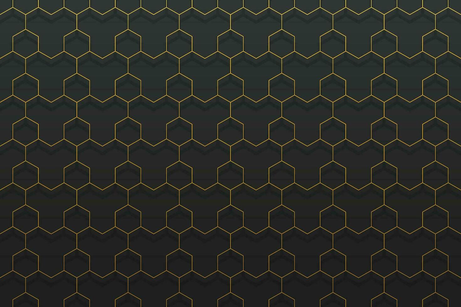 gold metal geometric seamless pattern on black vector