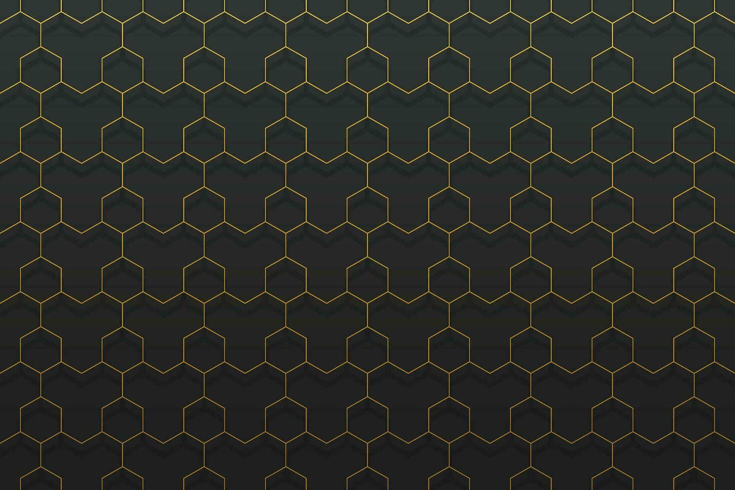 gold metal geometric seamless pattern on black vector