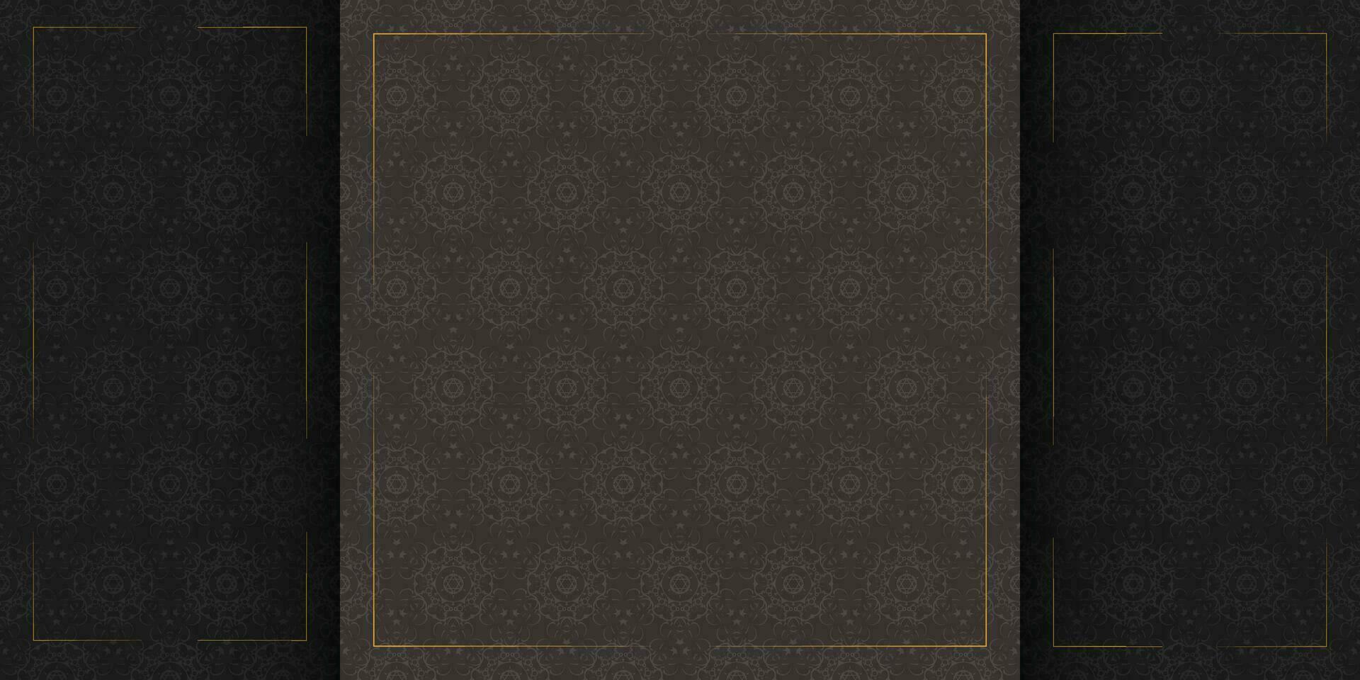luxury seamless pattern with gold frames template vector