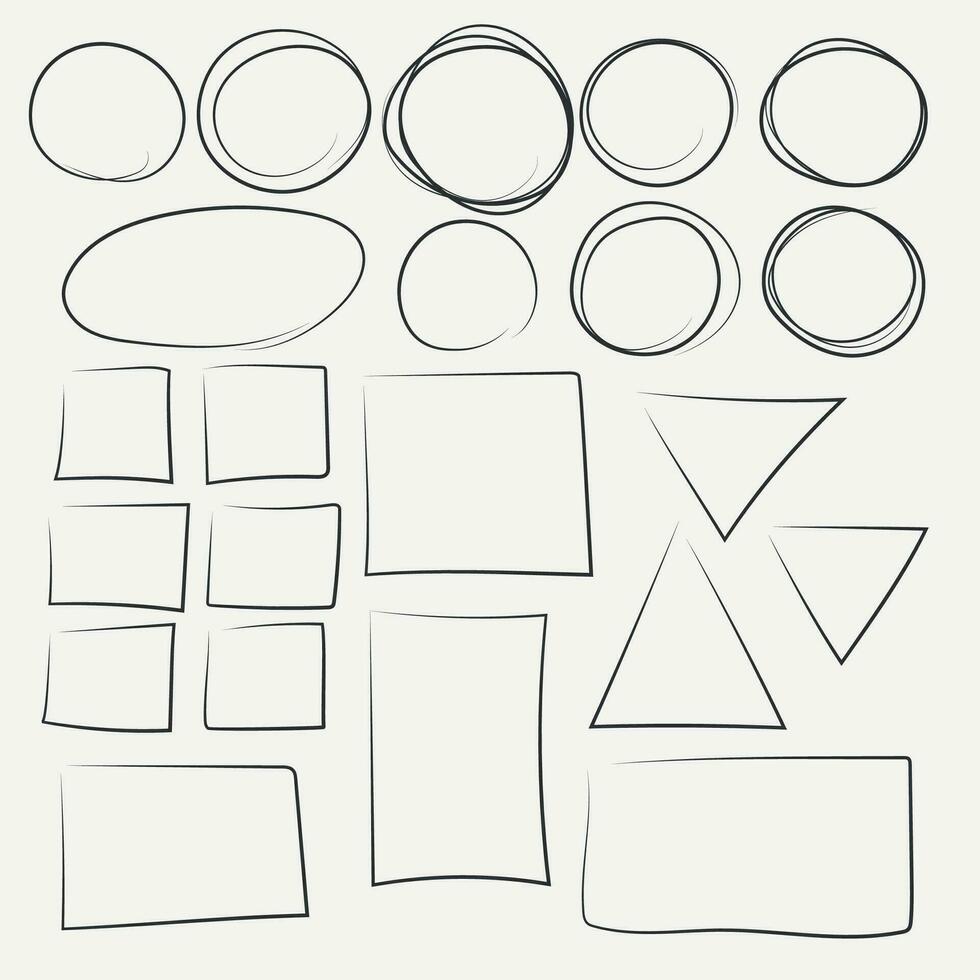 line art set of simple geometric figures 26058156 Vector Art at Vecteezy